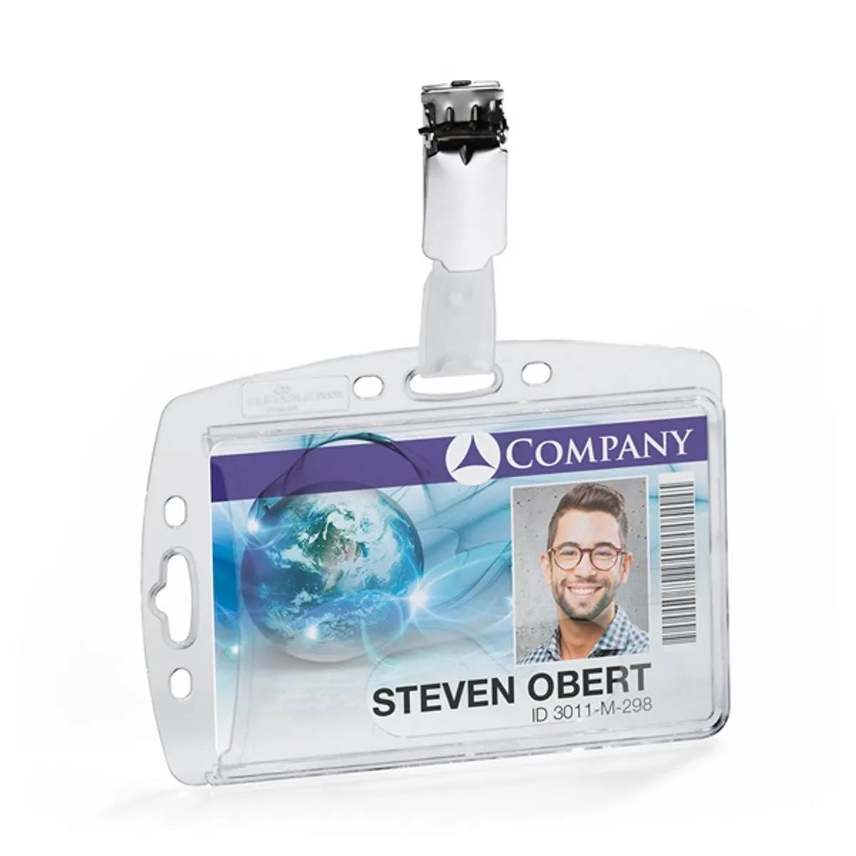 Durable ENCLOSED csipesszel 1 kártyához biztonságikártya tartó #3