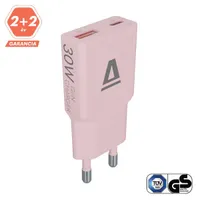 AVAX CH641P NANO SLIM 30W USB-C (PD3.0)+USB-A (QC3.0) pink hálózati töltő #2
