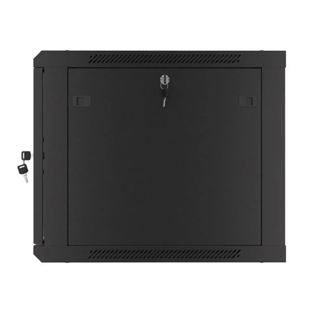 Lanberg WF01-6609-10B 19" 9U SZÉL:600mm MÉLY:600mm MAG:512mm lapraszerelt üvegajtós fekete fali rack szekrény #7