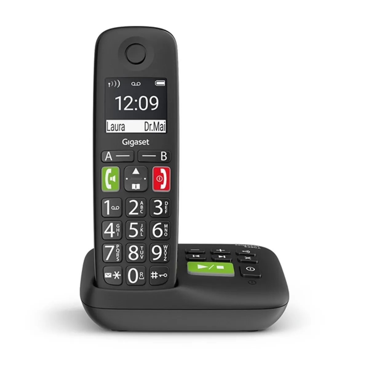 Gigaset E290A fekete üzenetrögzítős dect telefon #1
