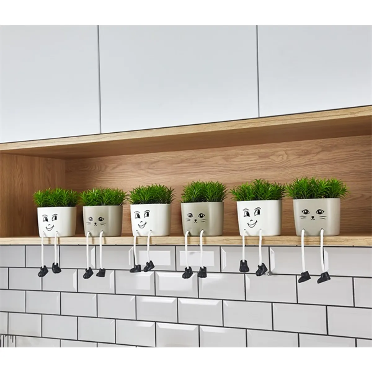 IRIS E5705 láblógató dekoráció művirággal cserépben 10x20cm #1