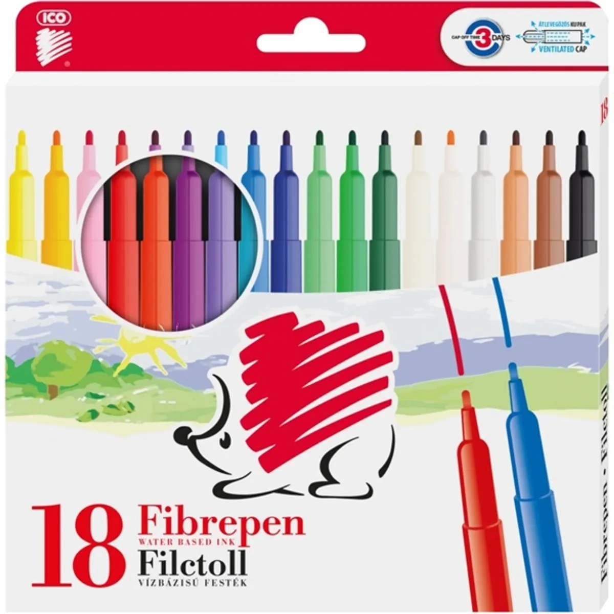 ICO Süni 300 D18 18 különféle színű rostirón #2