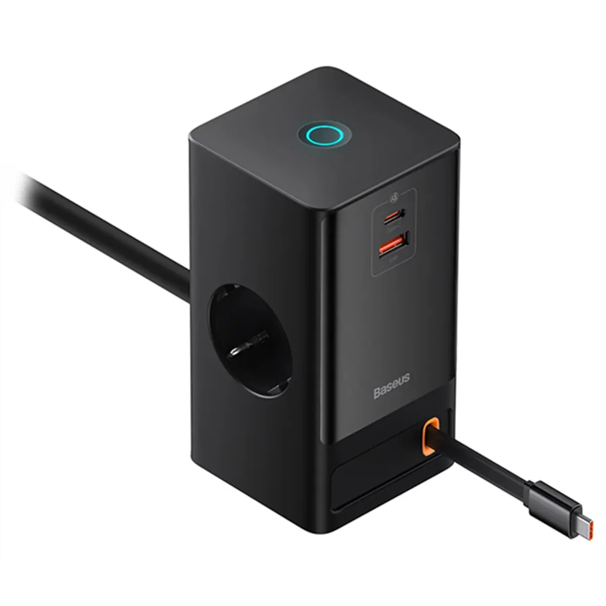 Baseus PSLR000301 PowerCombo 65W fekete hálózati töltő és elosztó #3