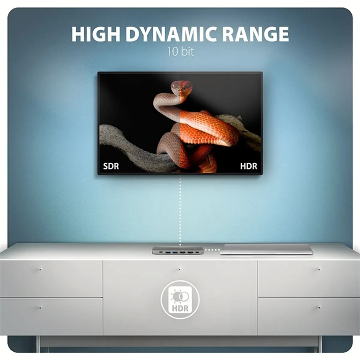 Axagon HMC-7HX2 USB-C 5Gbps DUAL 4K DISPLAY 7in1 hub #5