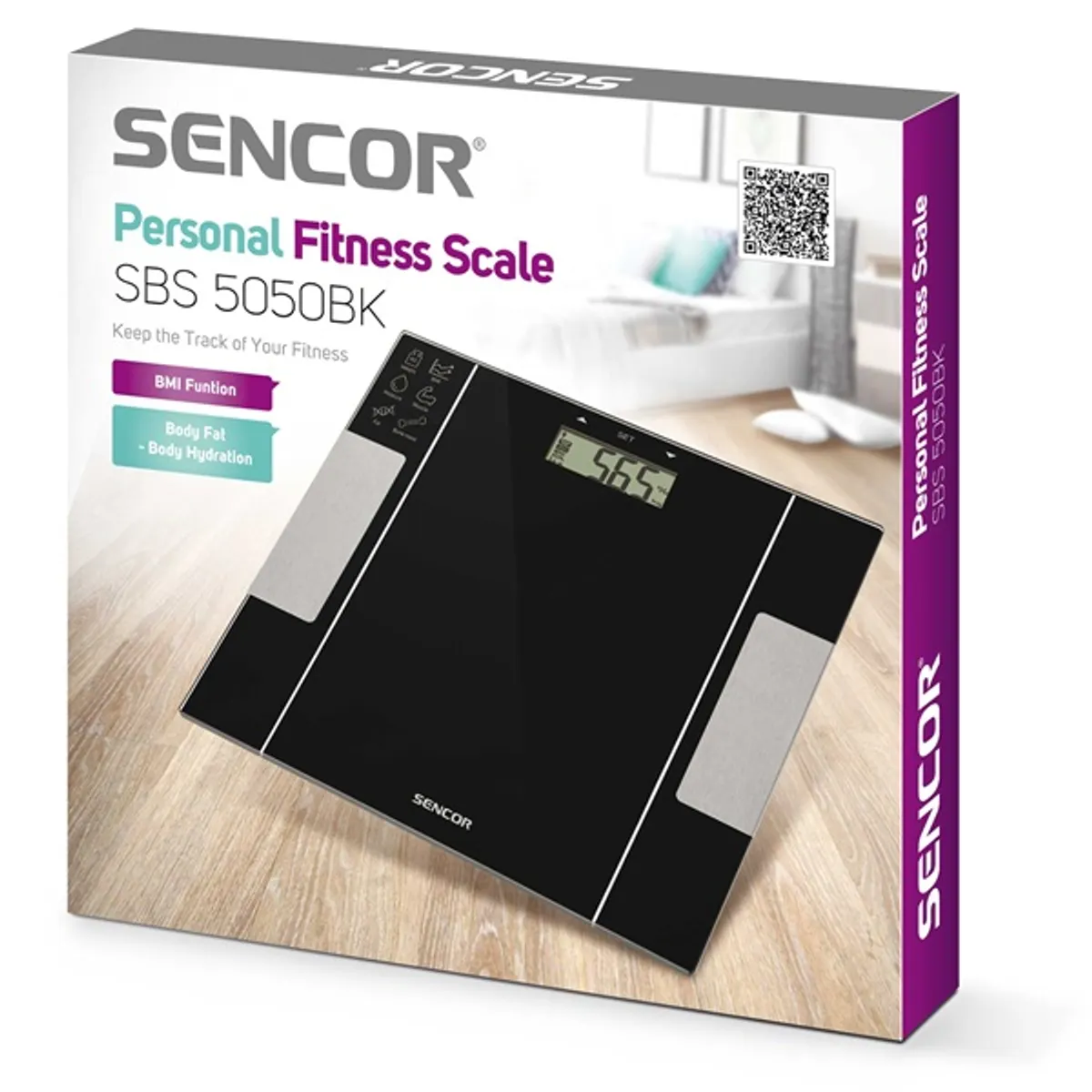 Sencor SBS 5050BK fekete fitnesz személymérleg #8