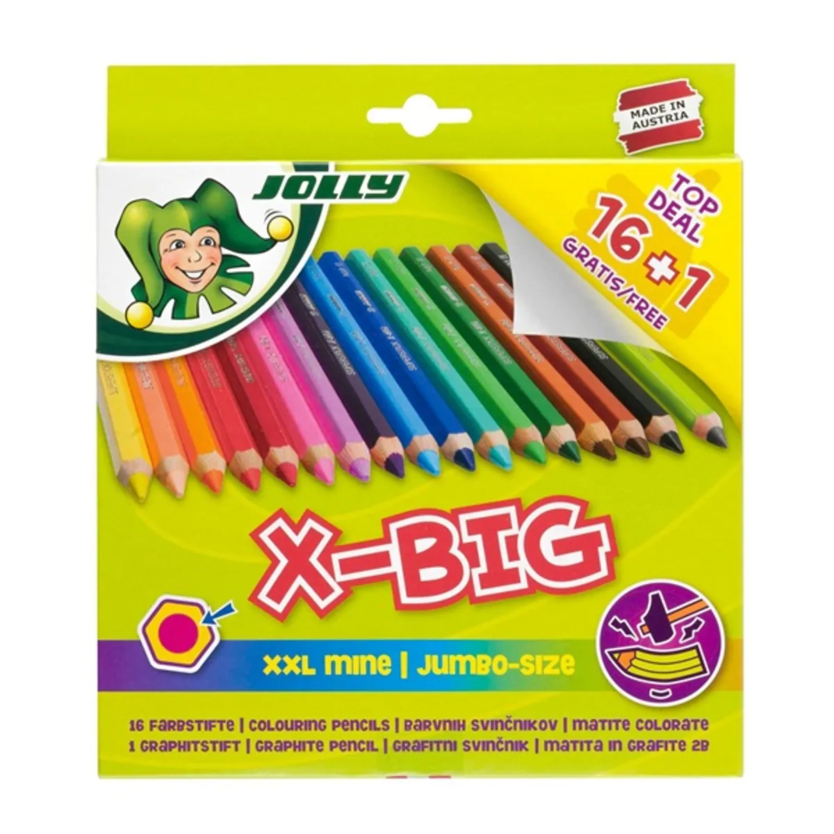 Jolly X-Big extra vastag 15+1 darabos színesceruza készlet #1