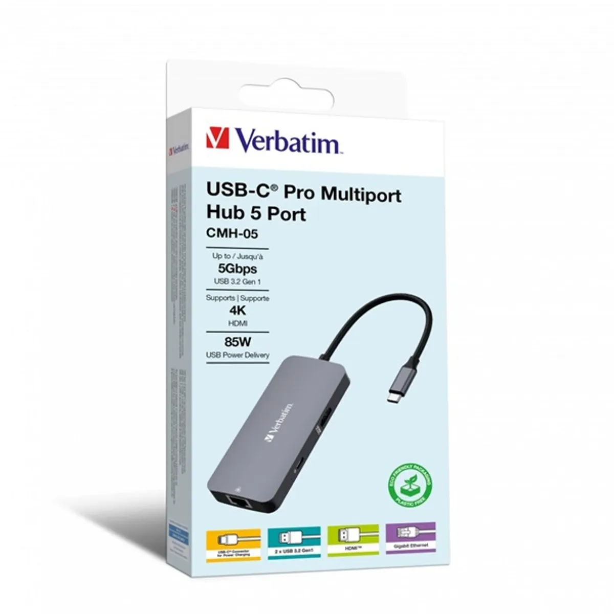 Verbatim 32150 USB-C Pro Multiport CMH-05 5in1 ezüst HUB #4