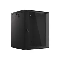 Lanberg WF01-6615-10B 19" 15U SZÉL:600mm MÉLY:600mm MAG:774mm lapraszerelt üvegajtós fekete fali rack szekrény #2