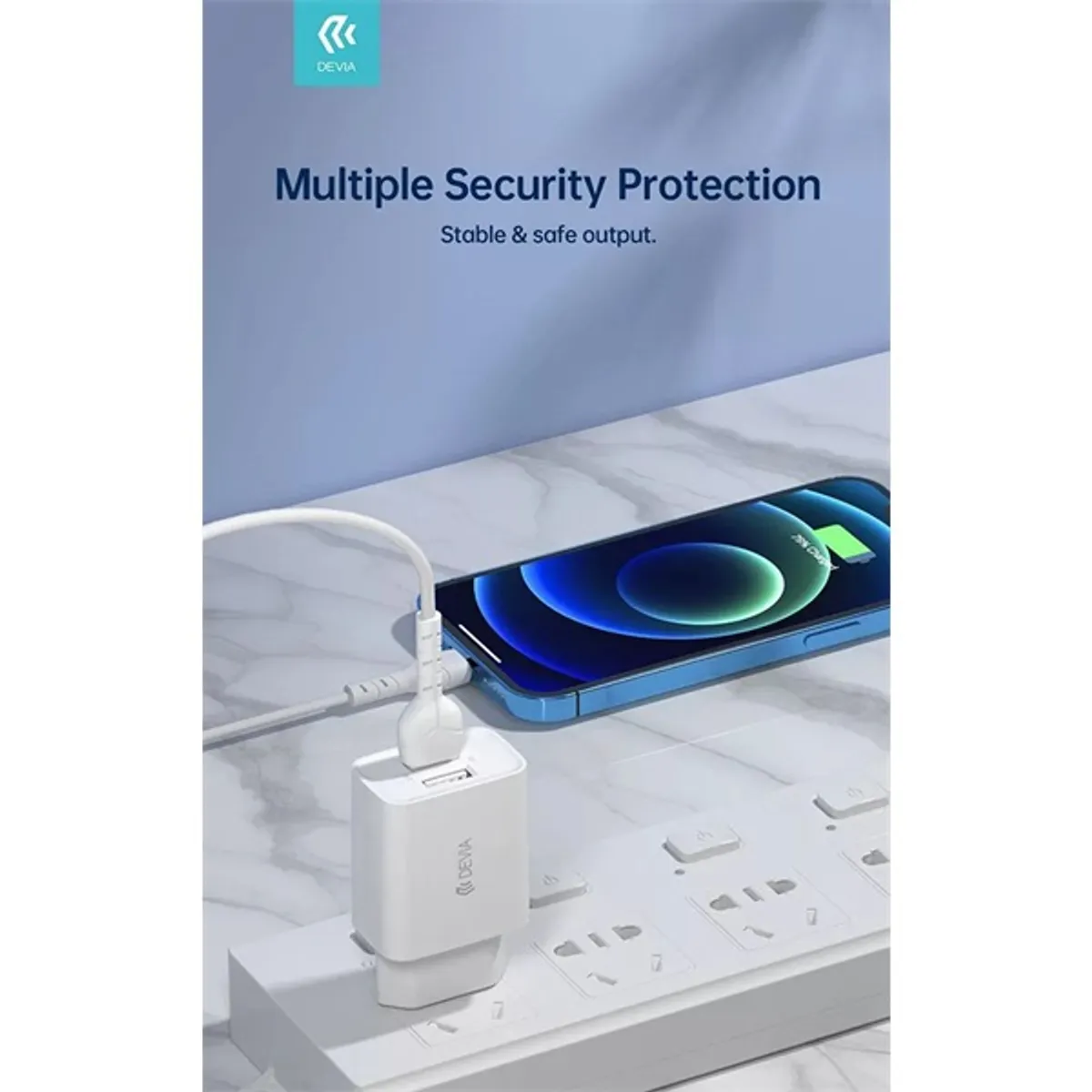 Devia ST361395 5V/2.4A Smart 2xUSB Hálózati töltő adapter + 1 m Lightning kábel #2