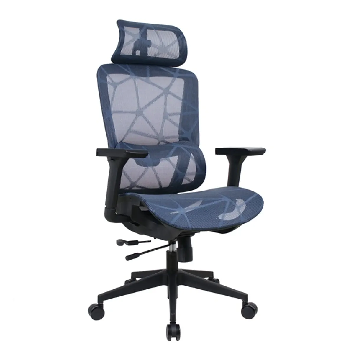 IRISOffice Helix kék ergonómikus, szövet-hálós irodai forgószék fej és háttámasszal #2