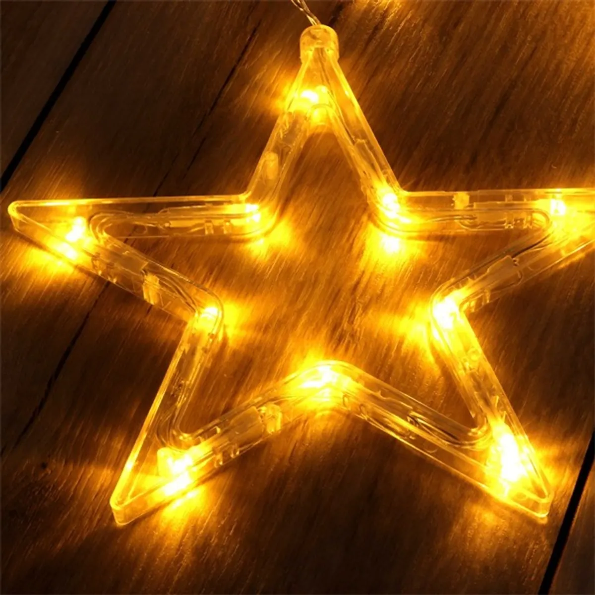 Iris Csillag alakú fix fényű/2,5m/távirányítós/meleg fehér/12db LED-es USB-s fényfüzér, fénydekoráció #4