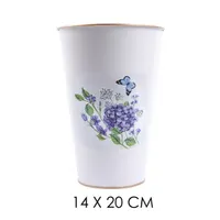 IRIS bádog váza hortenzia 14x20cm