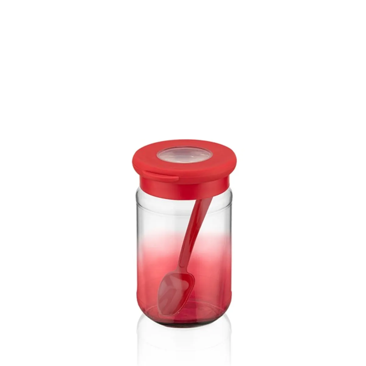 IRIS C-00481 Rainbow piros üveg tároló kanállal 380ml #1