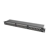 Lanberg PPS6-1024-B 19" 1U 24port Cat.6 FTP árnyékolt fekete patch panel #4