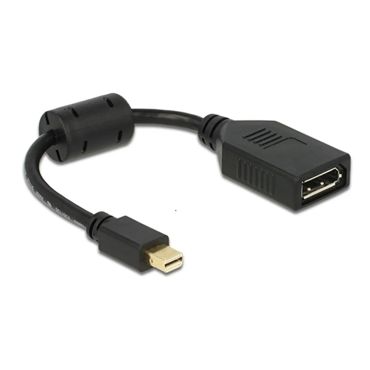 Delock 65554 mini Displayport apa > Displayport anya fekete adapter #1