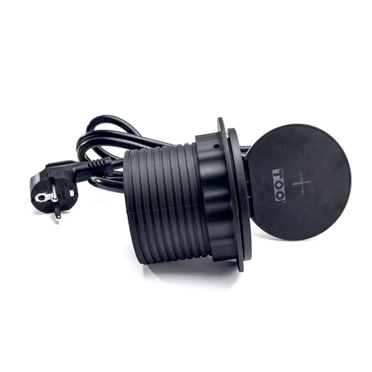 TOO GPS-103-1B IP20,1x 2P+F,USB-A,Type-C,Qi töltés,HDMI, fekete asztalba süllyeszthető elosztó #4