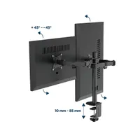 Gembird MA-D2-03 17"-32" kétkaros asztali monitor tartó konzol #3