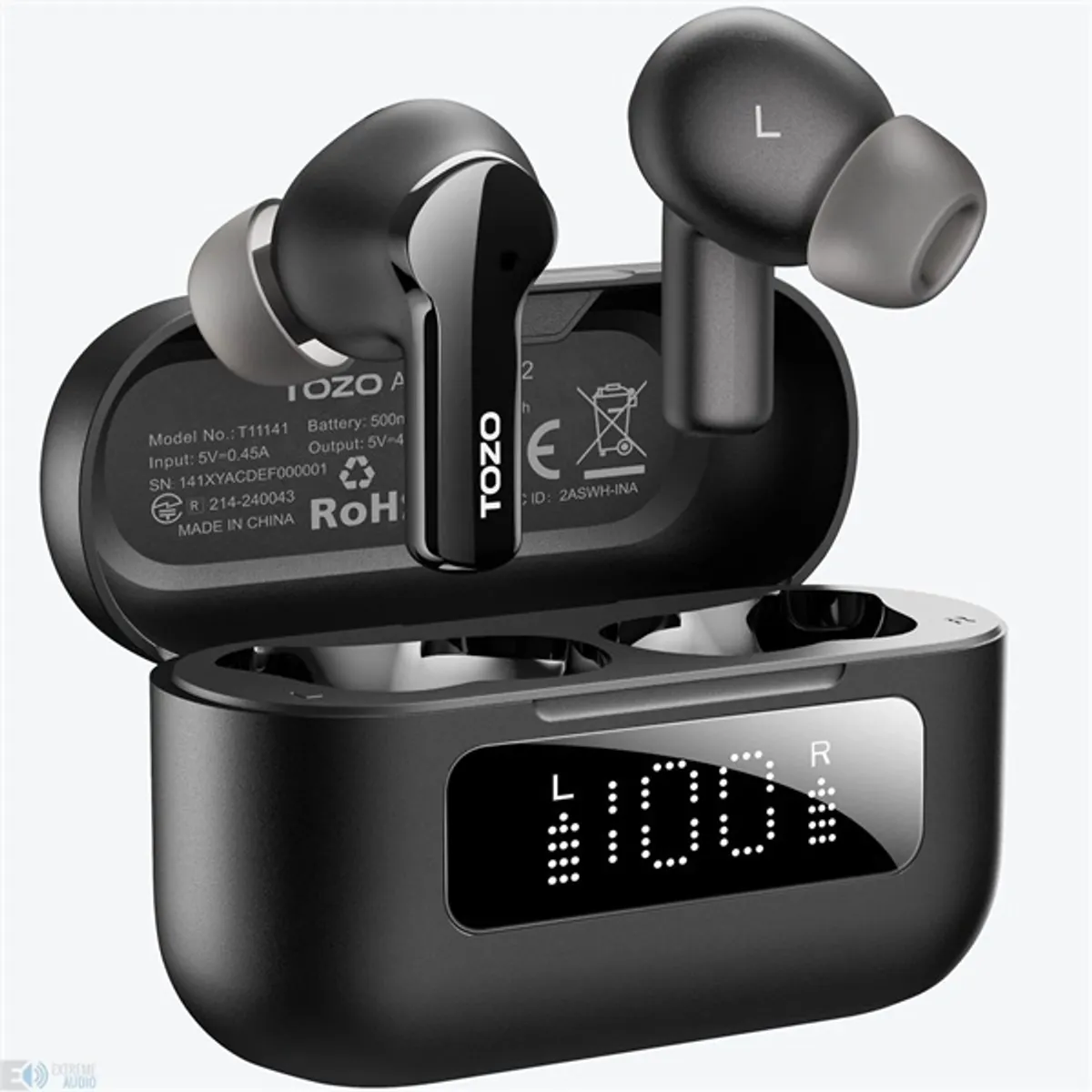 TOZO Aerosound 2 NC True Wireless Bluetooth fekete fülhallgató #1