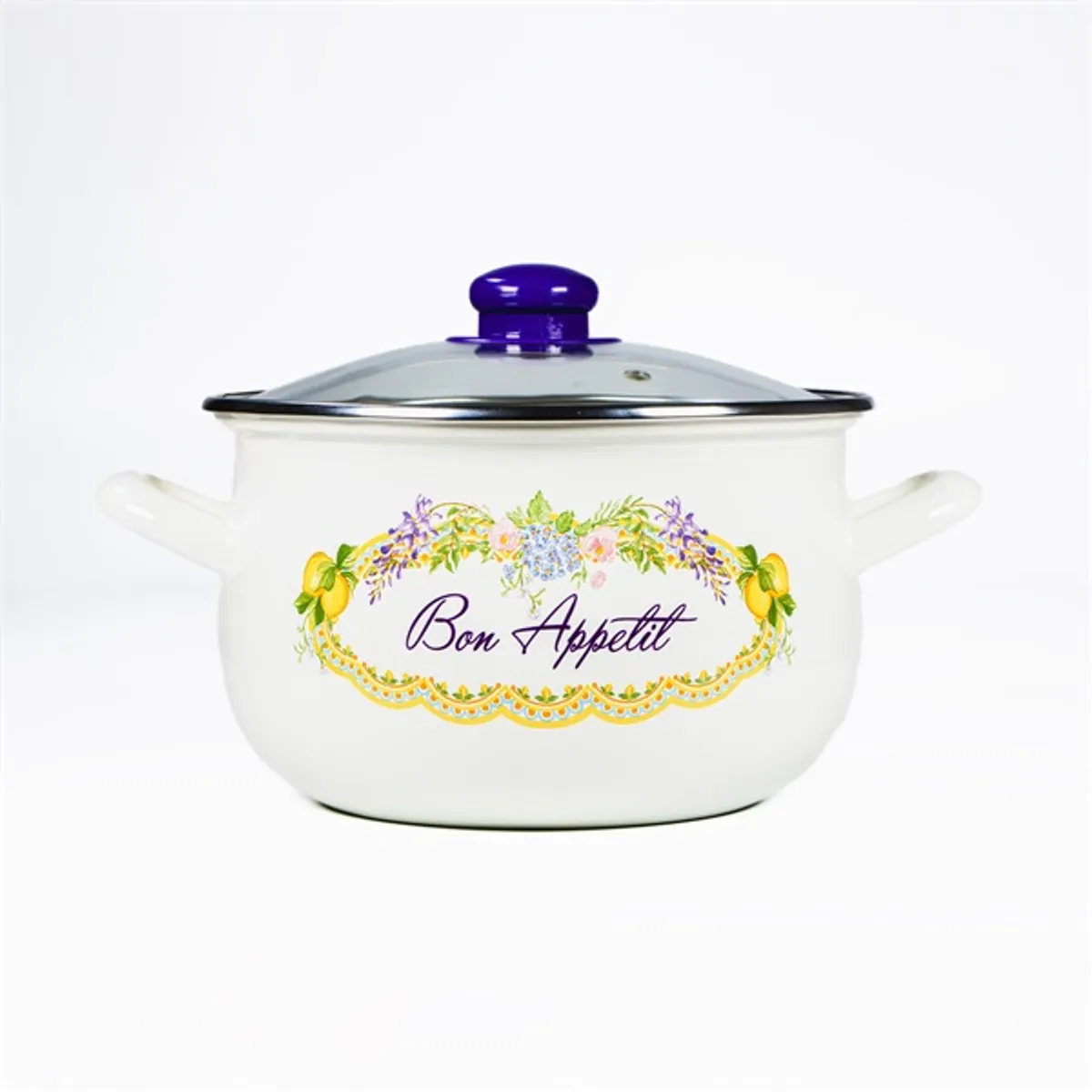 TOO BELLY BON APPETIT 2,8 literes, 18cm átmérő, 12cm magasságú lábas (fazék) üveg fedővel #1