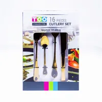 TOO KT-404 G Dolphin 16 db-os arany evőeszköz készlet #2