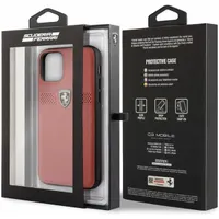 FERRARI Off Track iPhone 11 Pro piros szemcsés bőr hátlap #4