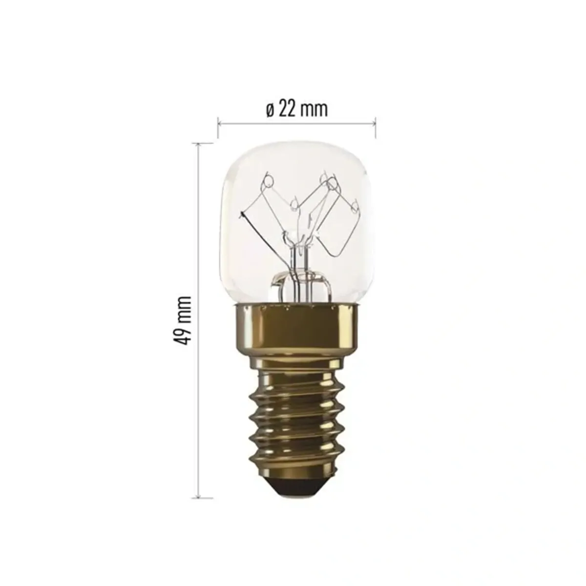 Emos T22 300°C 15W 58lm E14 WW+ sütő izzó #5