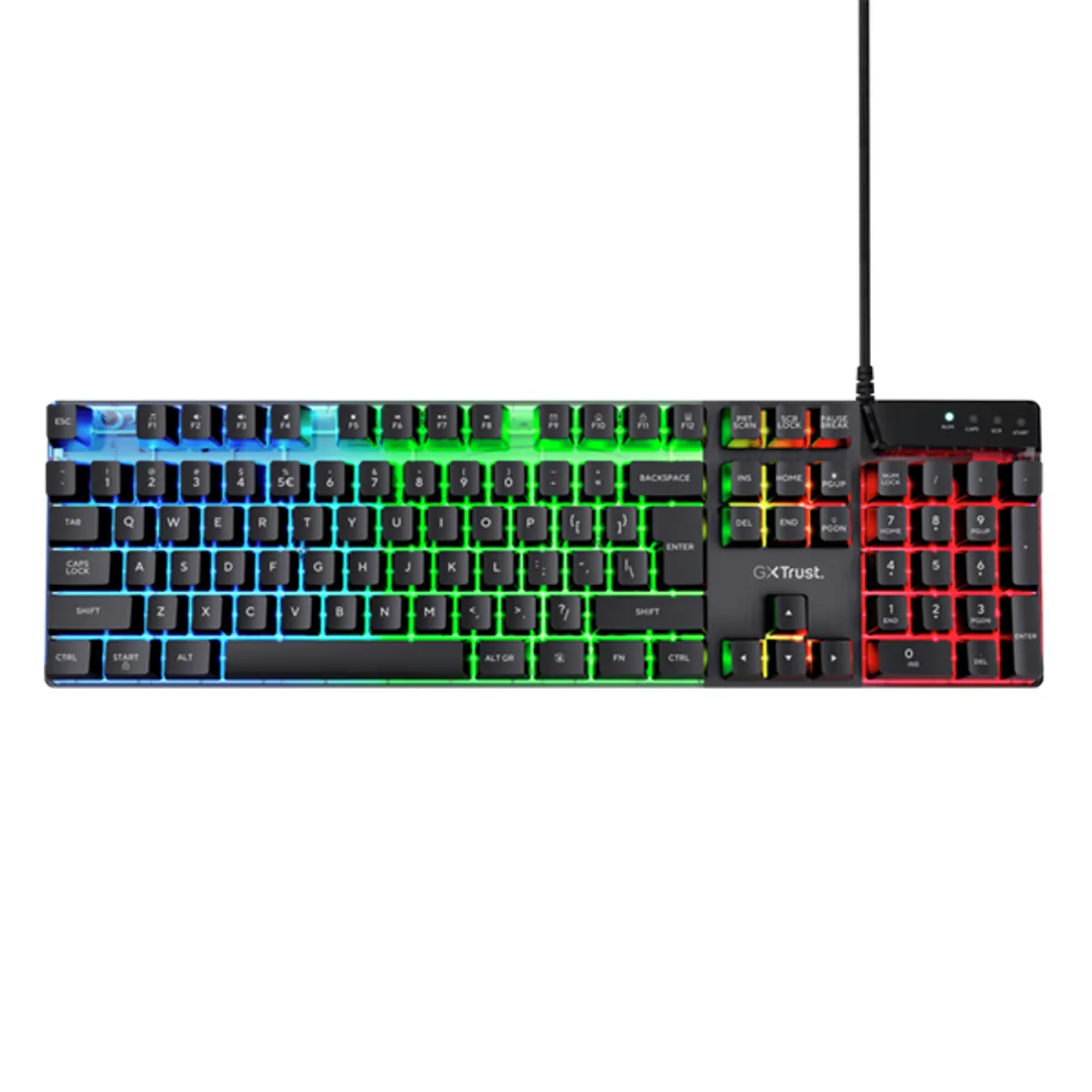 Trust GXT 835 Azor HUN vezetékes fekete gamer billentyűzet #3