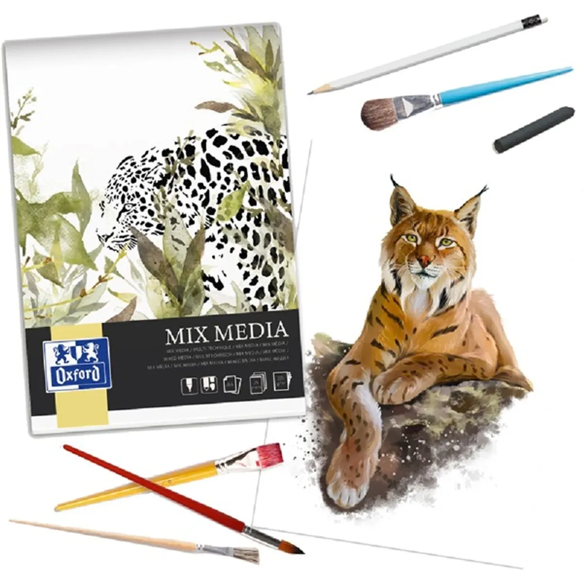 Oxford Art Mixed media A4 25 ív 225 g rajzlaptömb #2