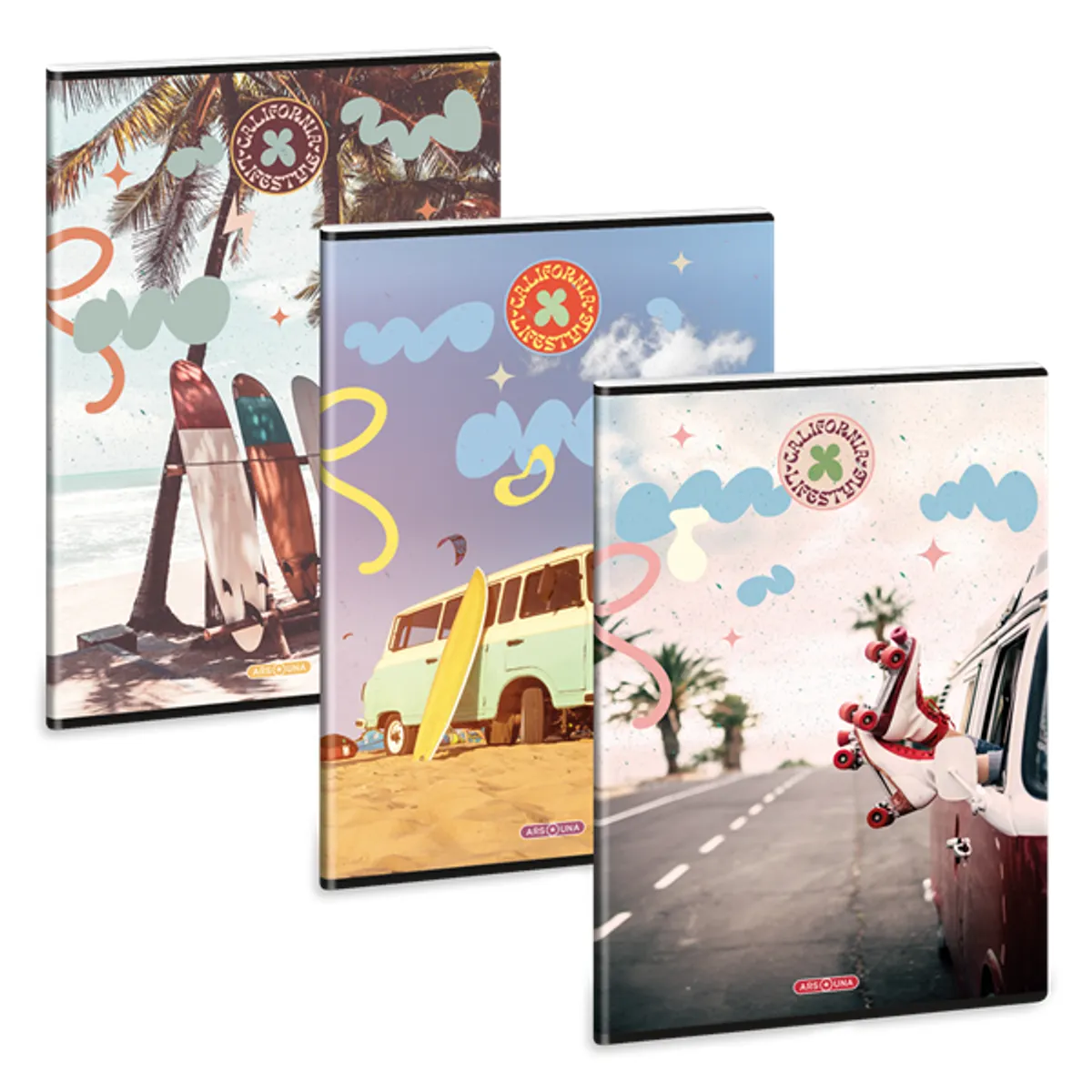 Ars Una California Lifestyle 25 (5486) A4 extra kapcsos kockás füzet #2