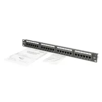 DIGITUS DN-91624U-CR 19" 1U 24port Cat.6 kompakt fekete árnyékolatlan Patch Panel #2