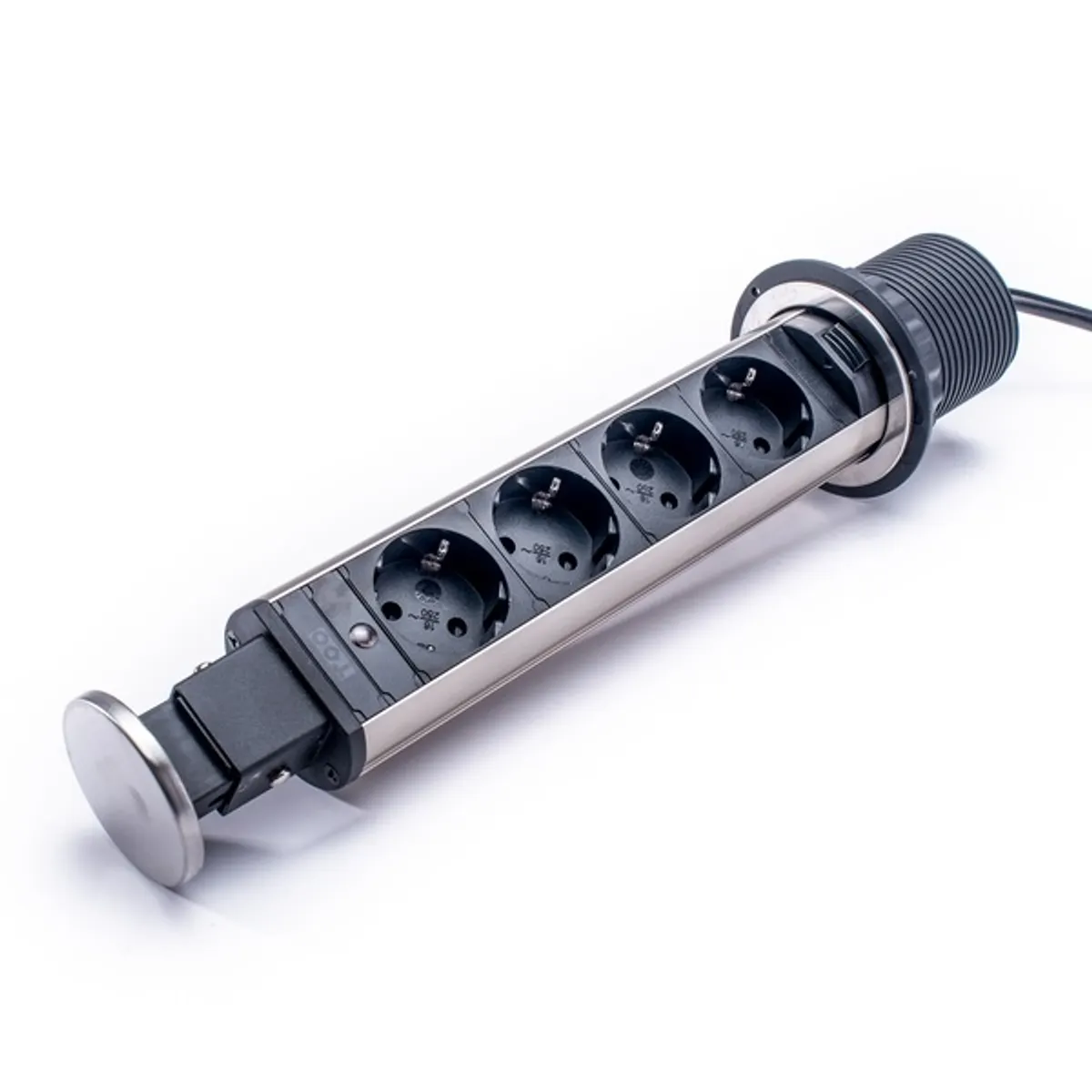 TOO PPS-309-4BR IP20, 4x 2P+F, szálcsiszolt asztalba süllyeszthető elosztó #4