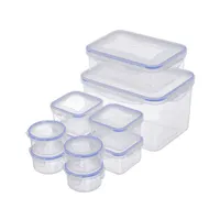 TOO KT-143 10db-os ételtároló doboz szett, 4x180ml, 4x400ml, 1x1.500ml, 1x4.200ml