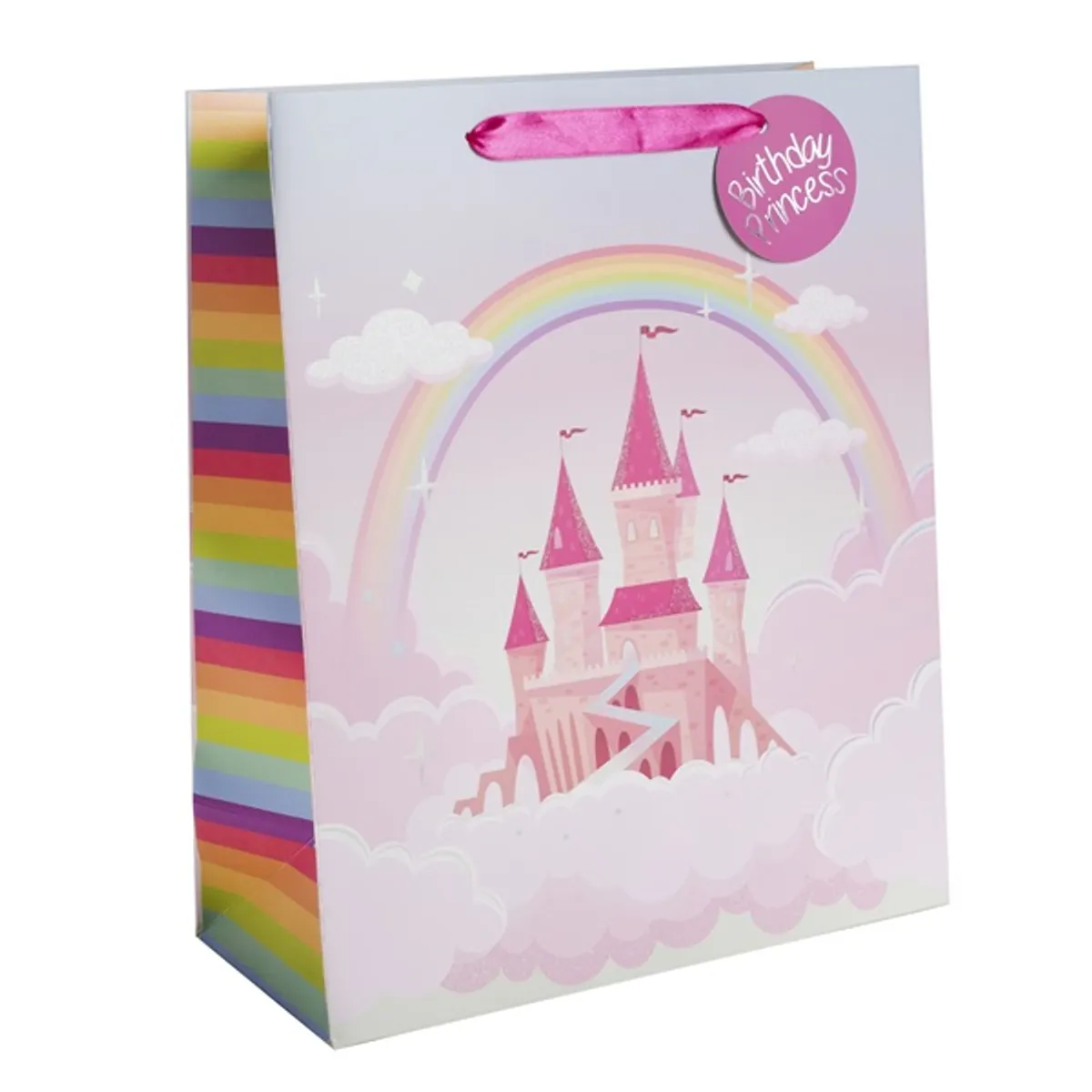 Iris rózsaszín kastély papírtasak matt 26*32 cm #1