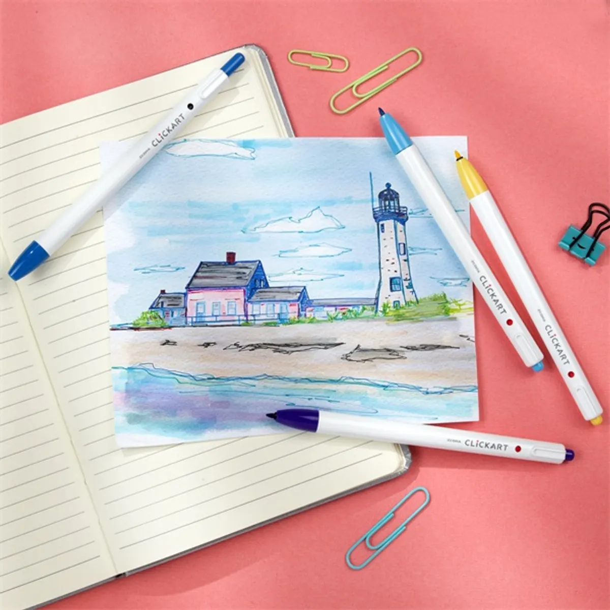 Zebra ClickArt nyomógombos 12 db-os filctoll készlet #9