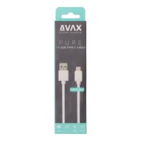 AVAX CB103W PURE 1m 2,1A USB A-Type-C fehér adat- és töltőkábel #3