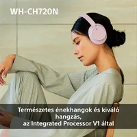 Sony WHCH720NP Bluetooth zajszűrős rózsaszín fejhallgató #9