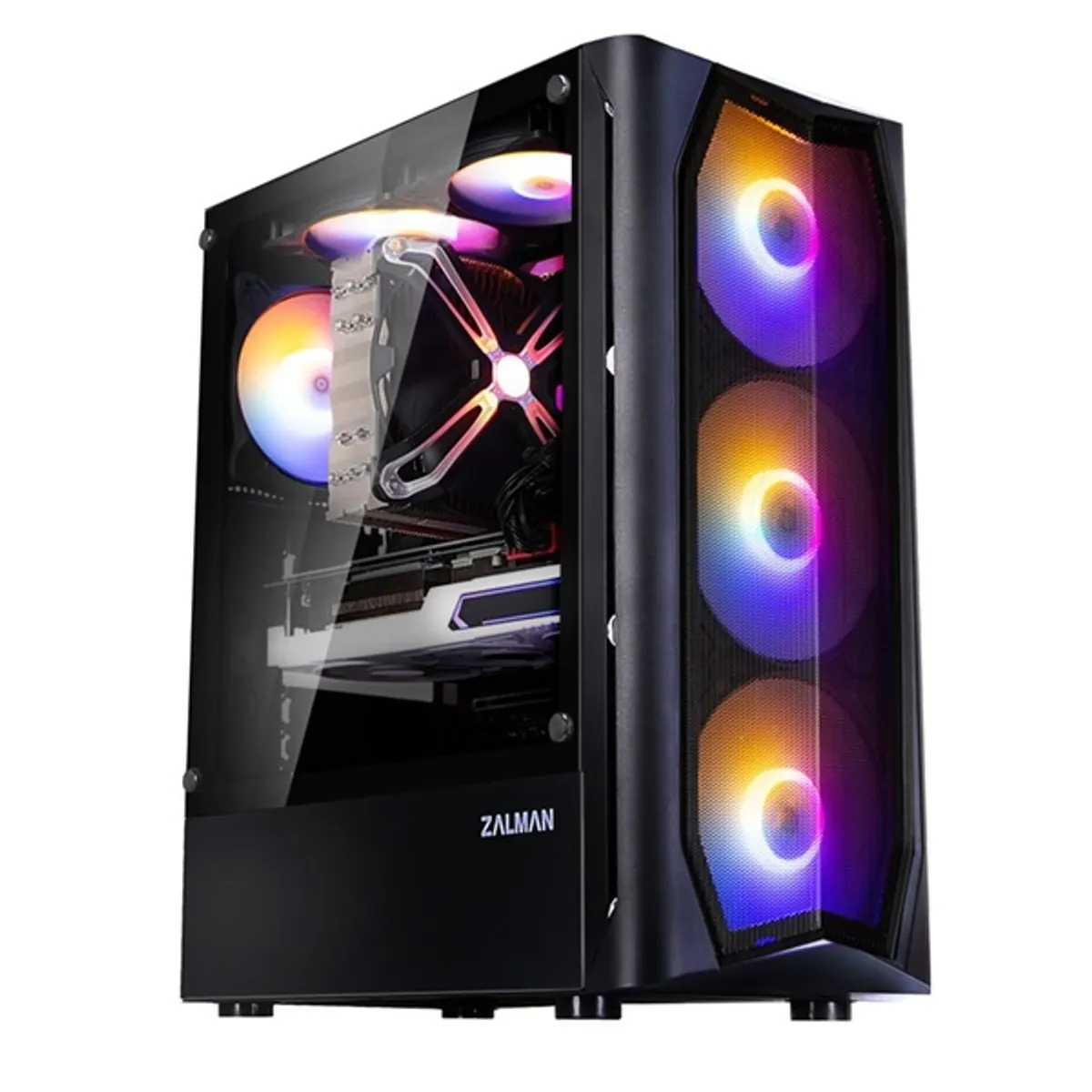 Zalman N4 REV.1 fekete (táp nélküli) ablakos ATX ház #1