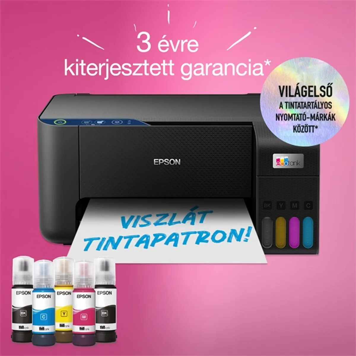 Epson EcoTank L3231 színes nyomtató MFP, USB, 8100/6500 oldal tinta a dobozban #6