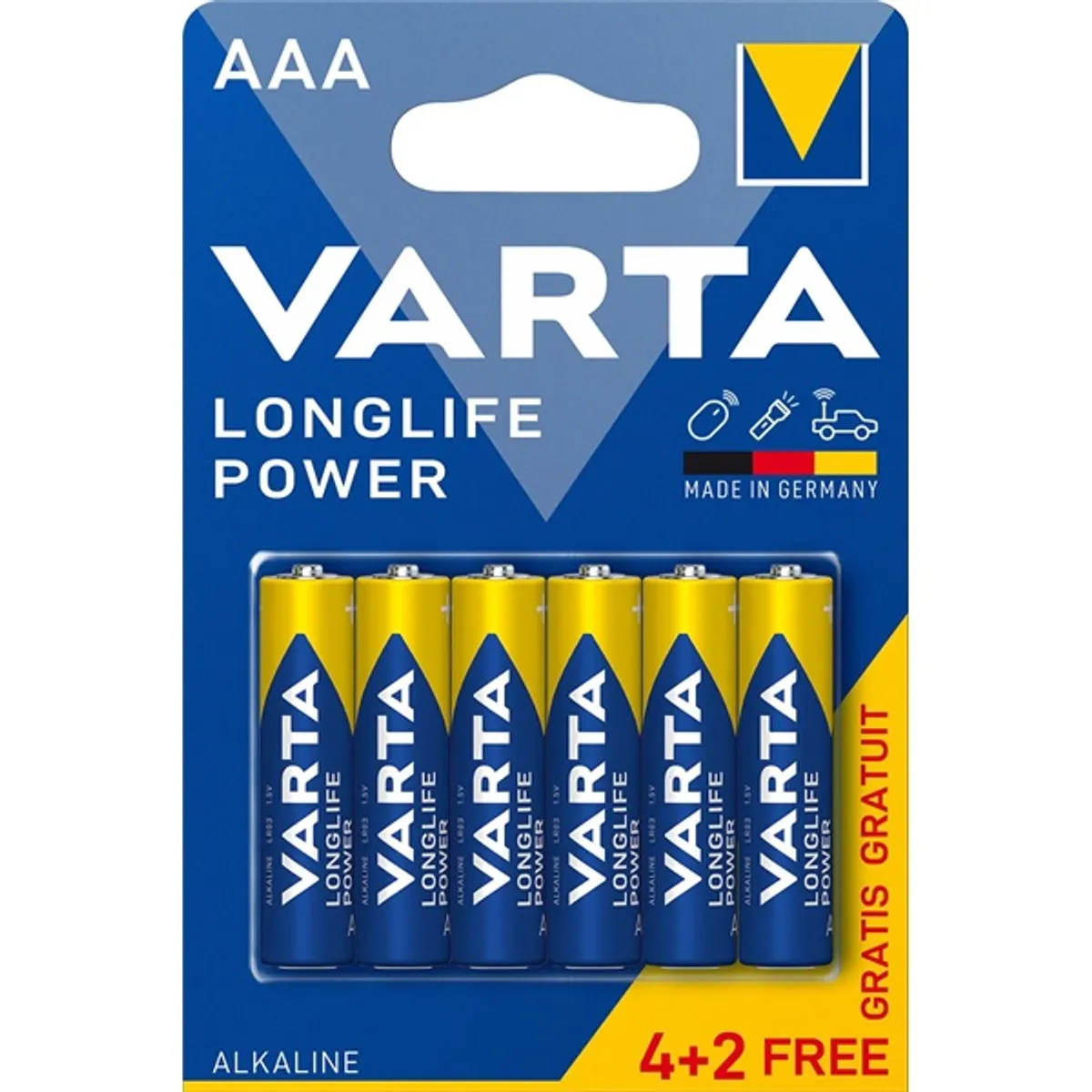 VARTA 4903121436 Helps Longlife Power AAA (LR03) mikroceruza elem 4+2db/bliszter #2
