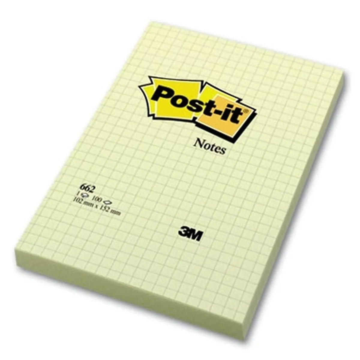 Post-it 102x152mm kockás öntapadós sárga jegyzettömb #1