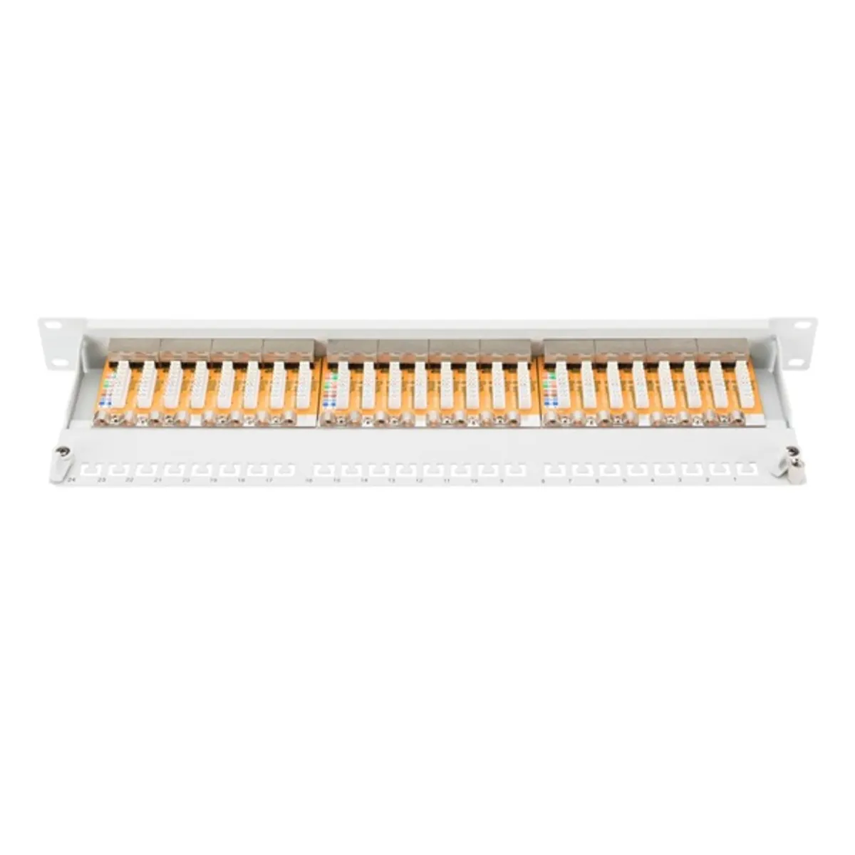 DIGITUS 19" 1U 24port Cat.6 kompakt szürke árnyékolt Patch Panel #5