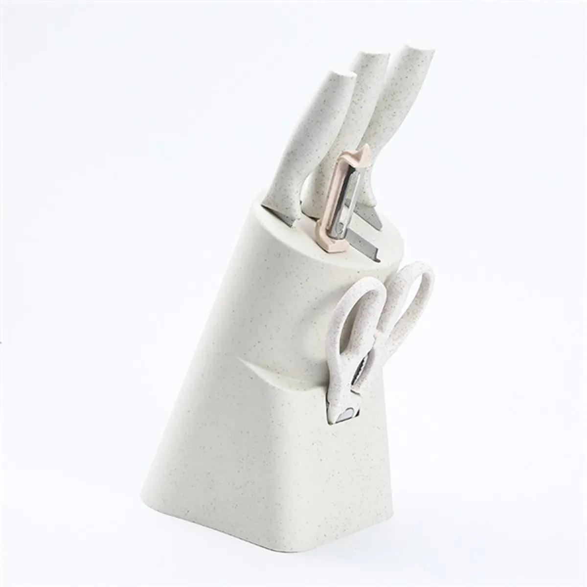 Iris KT-018-W fehér 6db-os konyhai kés készlet, tartóval #1