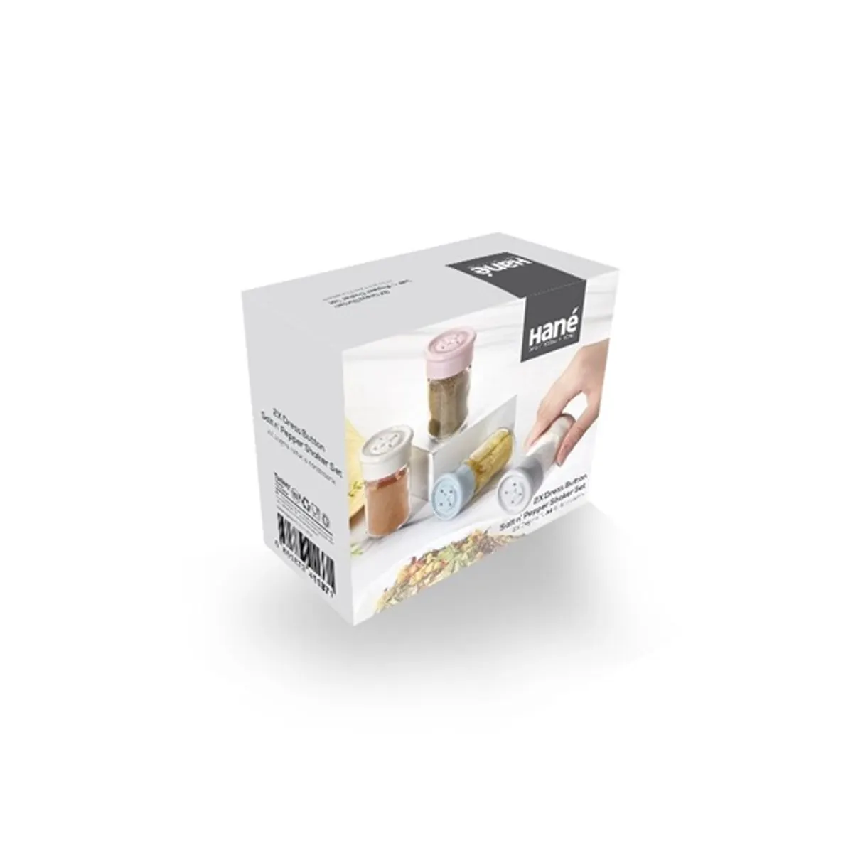 IRIS Button Salt&Pepper üveg fűszerszóró szett 2*67ml, rószaszín, fehér, szürke vagy kék színű HN-1137 #1