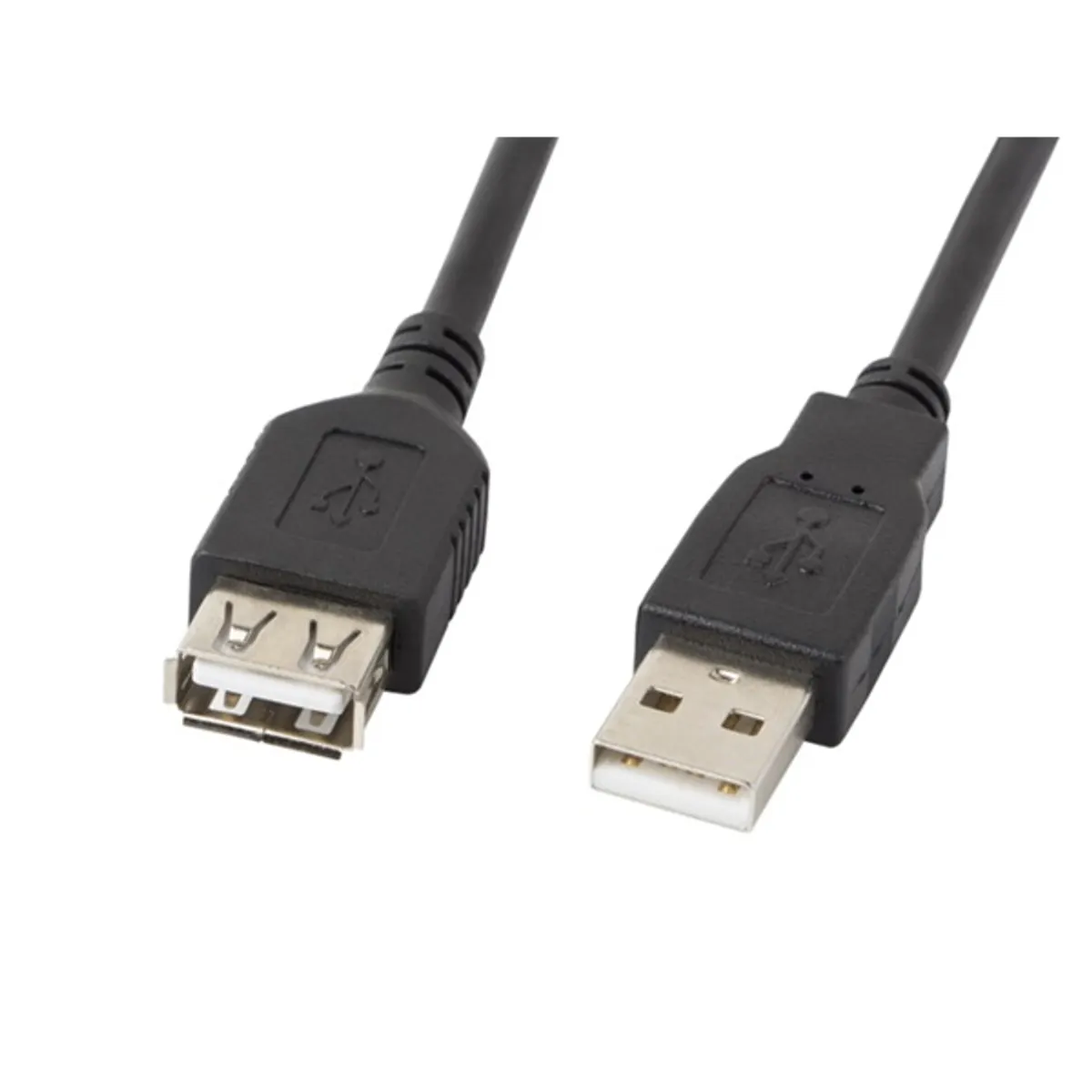 Lanberg 1,8m USB-A 2.0 apa - anya fekete kábel #1