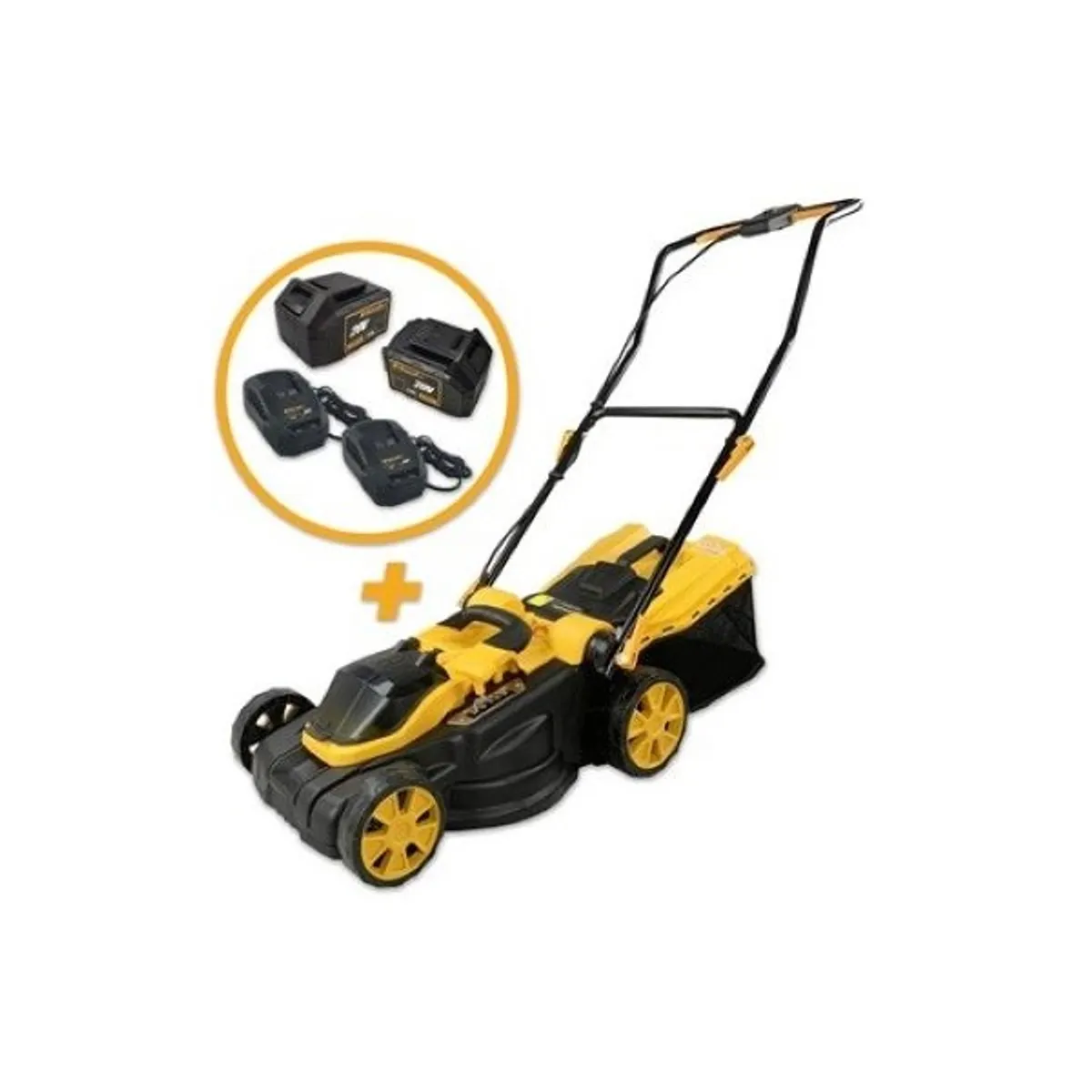 Riwall RALM 3820 SET 20V szénkefe nélküli akkumulátoros fűnyíró #1