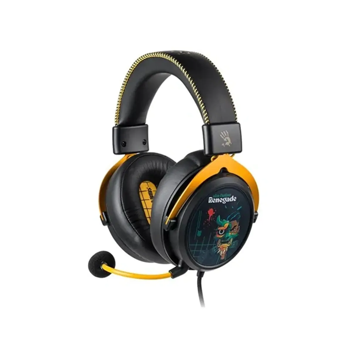 A4-Tech Bloody M595 Renegade Midnight USB fekete-sárga gamer headset #1