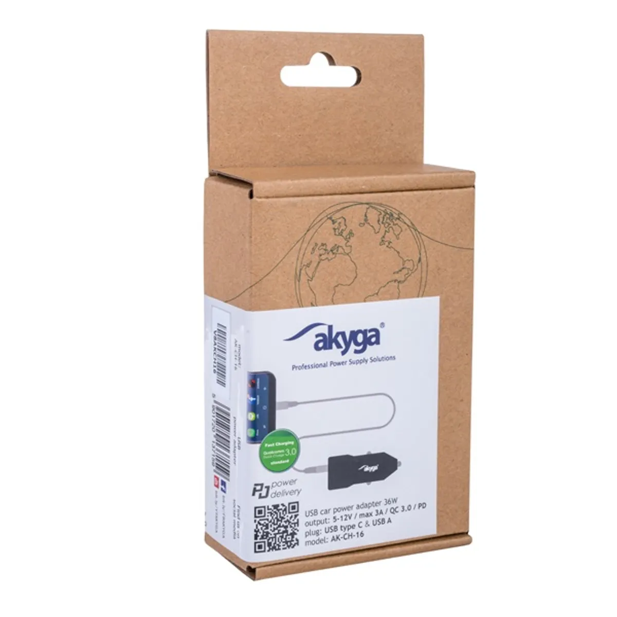Akyga AK-CH-16 QC3.0 5-12V/3A/36W autós töltő #9