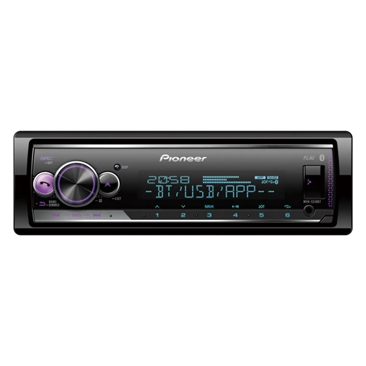 Pioneer MVH-S520BT mechanika nélküli Bluetooth/USB autóhifi fejegység #1