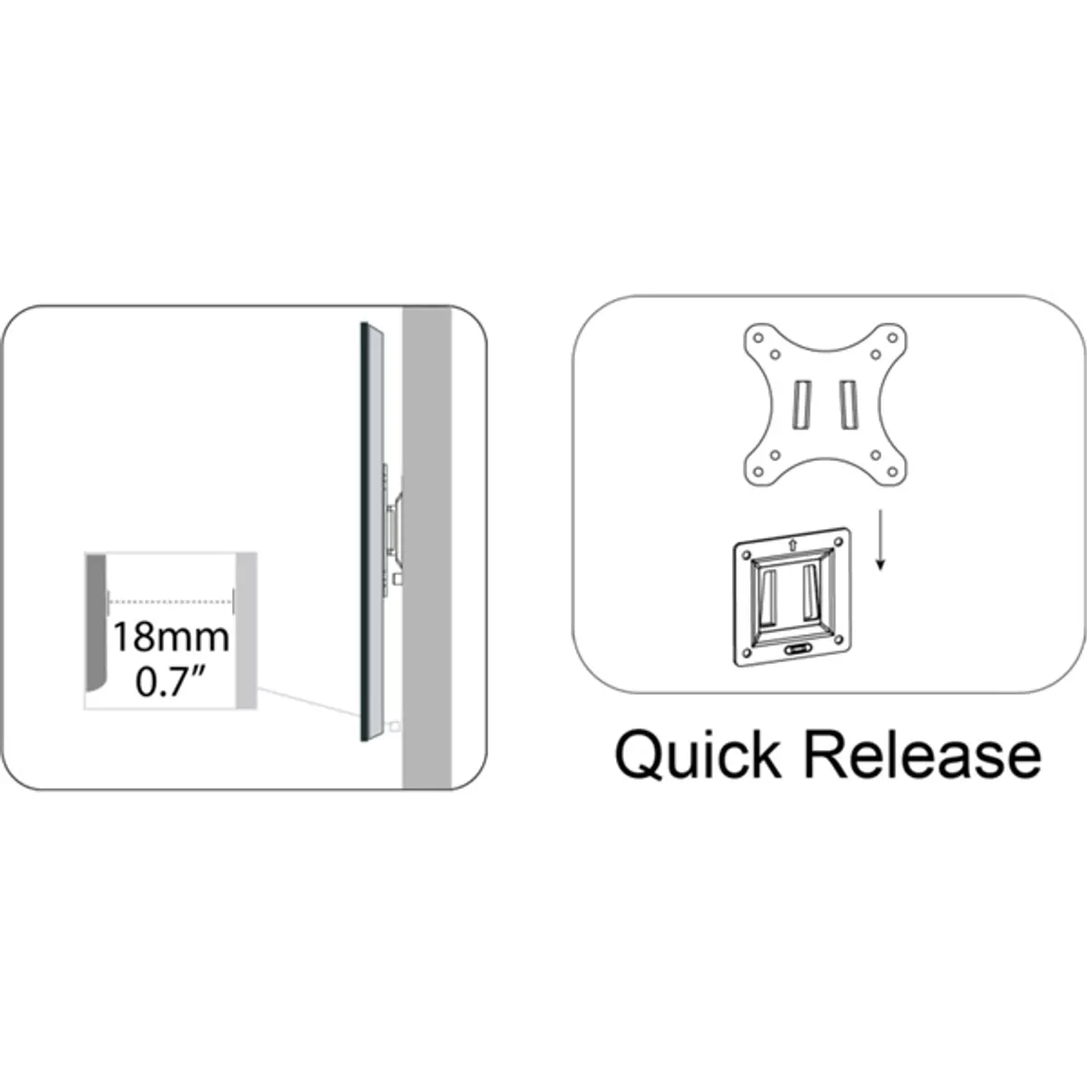 DIGITUS univerzális 100x100 fix fali konzol #3