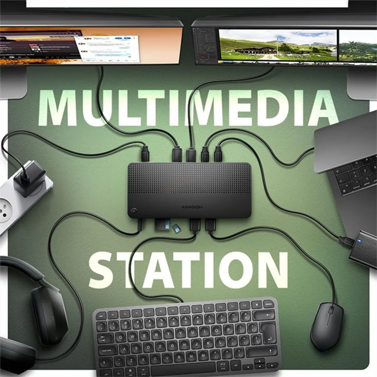 Axagon HMC-U4 USB4 fekete dokkoló #3